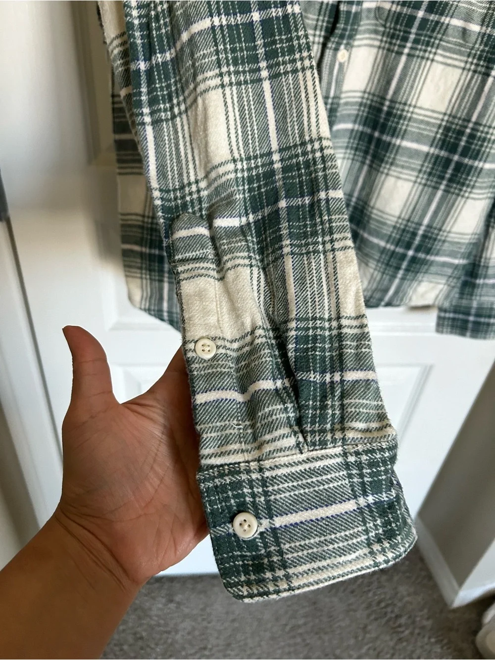 Adsum Green & White Plaid Button-Up Shirt